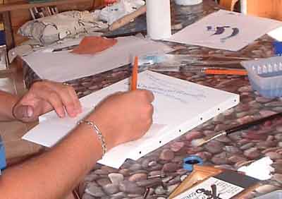calligraphier  la plume avec ou sans ligne