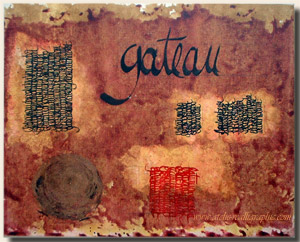 calligraphie "gateau"